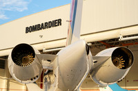Bombardier Global 7500 GE Passport Engine showing forced exhaust mixer inside