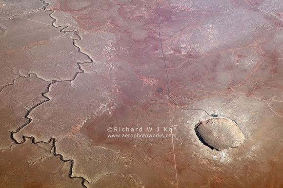 Aerial Photography Barringer Meteor Crater, Arizona